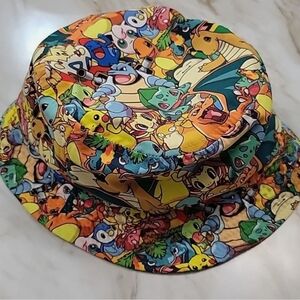 2014 Pokemon All Over Print Bucket Hat Fishing Cap AOP Y2K